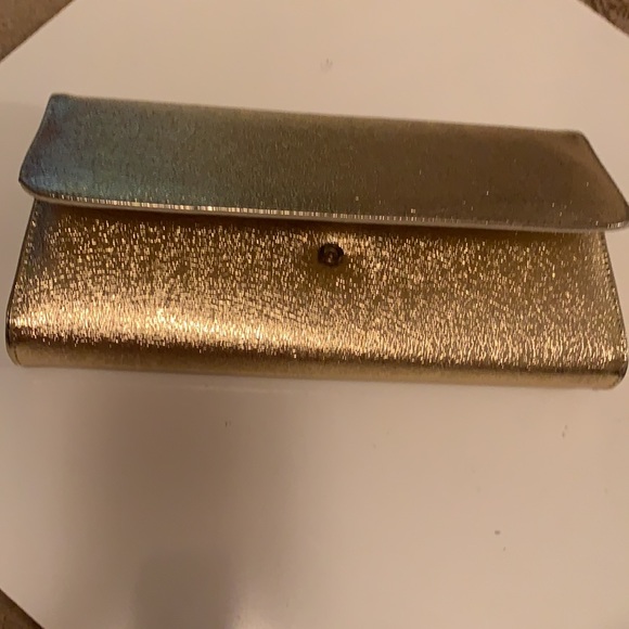 Gold metallic Envelope CLUTCH evening bag NEW Mini Bag Formal - Picture 1 of 6